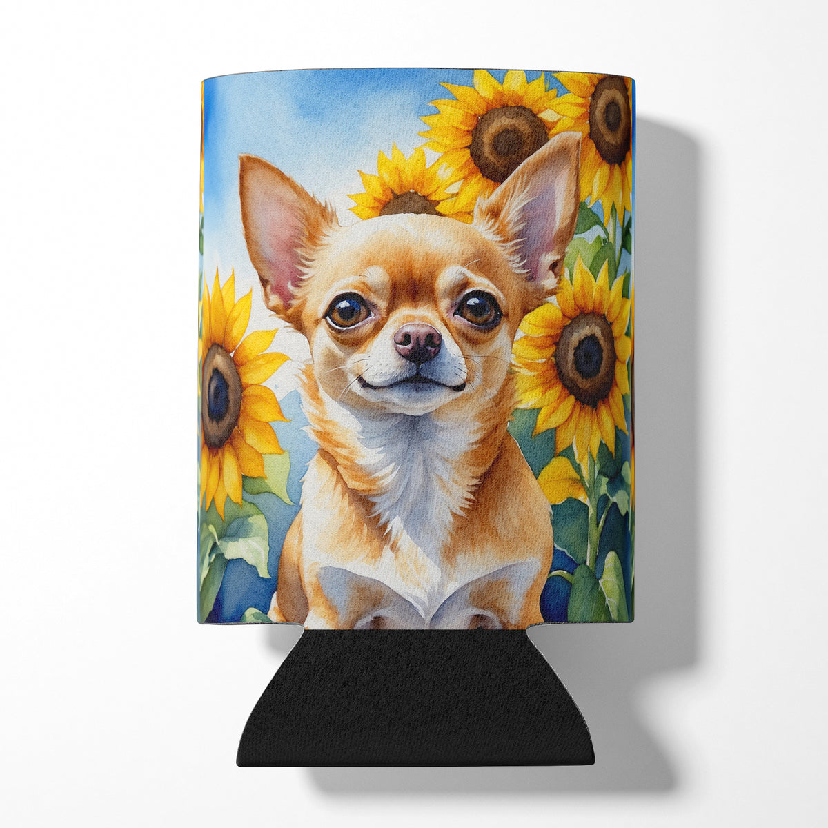 Buy this Chihuahua in Sunflowers Can or Bottle Hugger