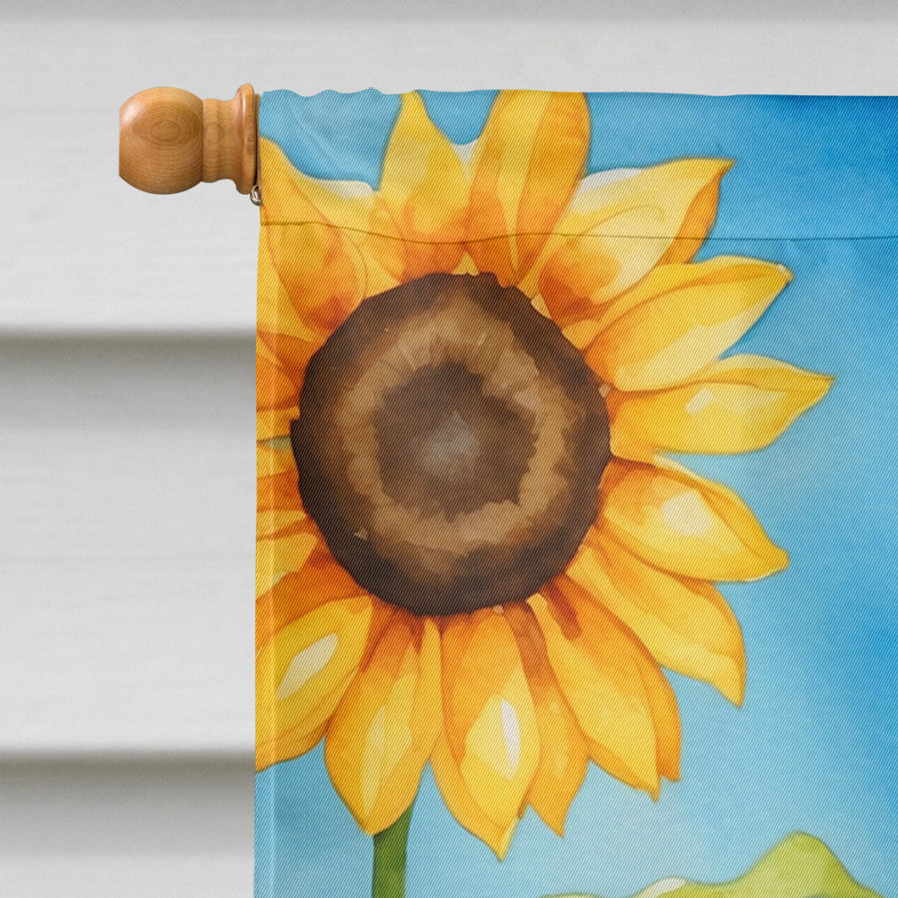 Chihuahua in Sunflowers House Flag