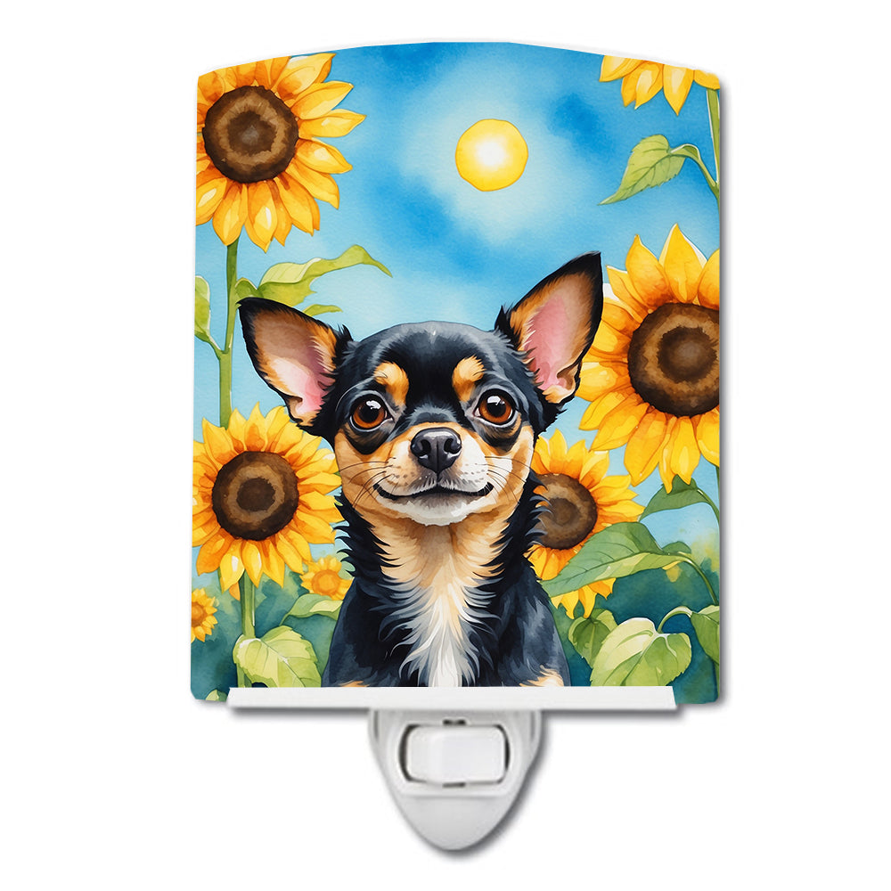 Buy this Chihuahua in Sunflowers Ceramic Night Light