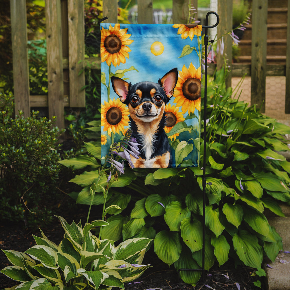 Chihuahua in Sunflowers Garden Flag