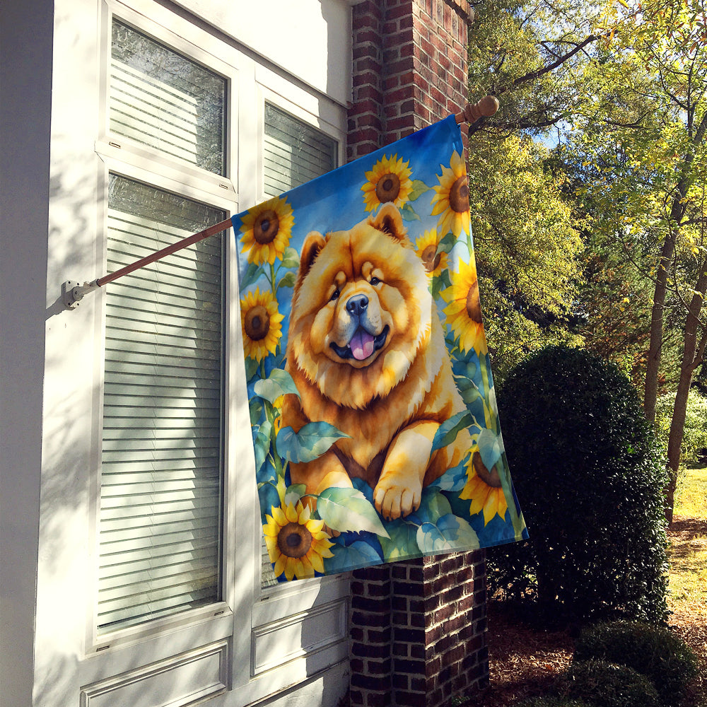 Buy this Chow Chow in Sunflowers House Flag