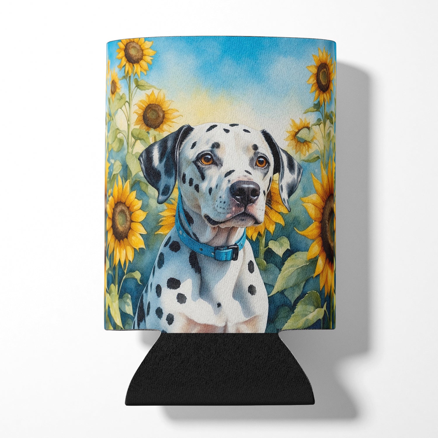 Buy this Dalmatian in Sunflowers Can or Bottle Hugger