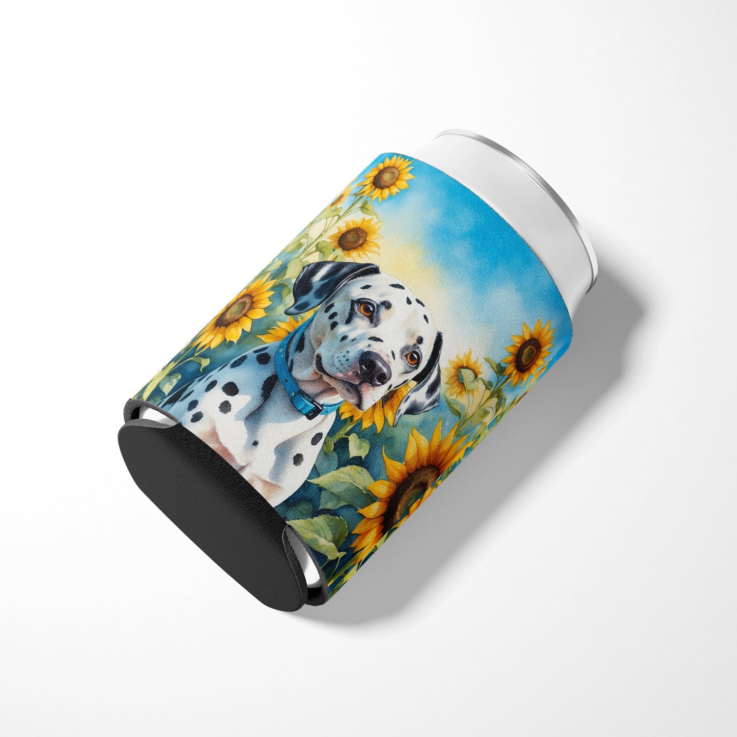 Dalmatian in Sunflowers Can or Bottle Hugger