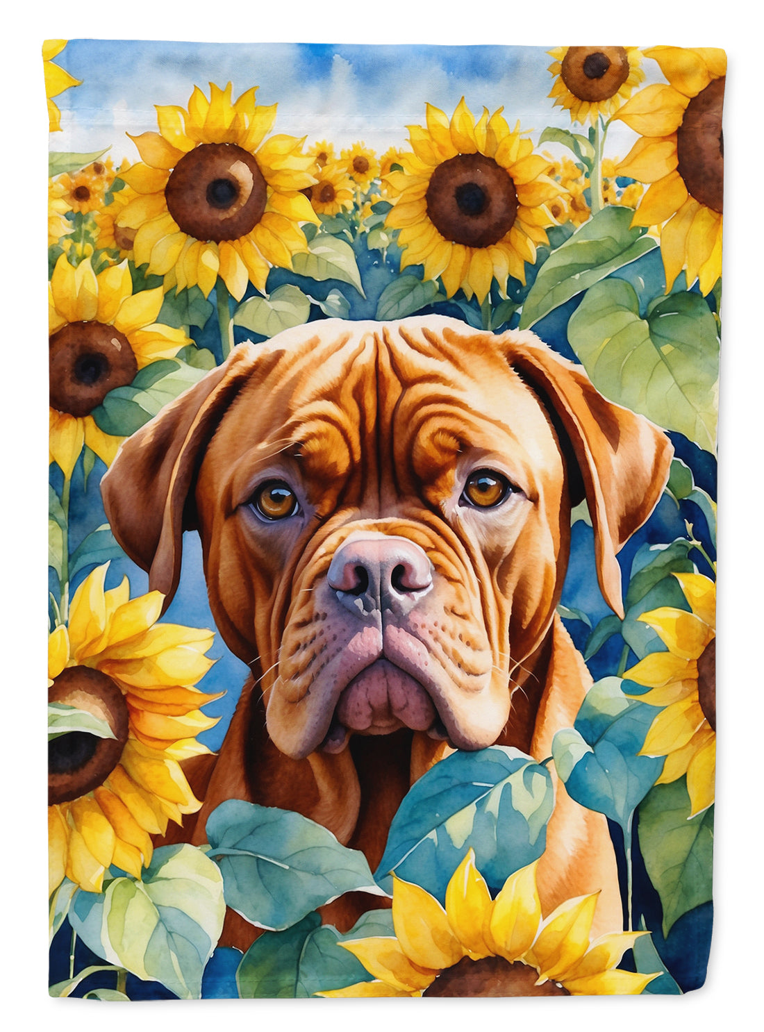 Buy this Dogue de Bordeaux in Sunflowers House Flag
