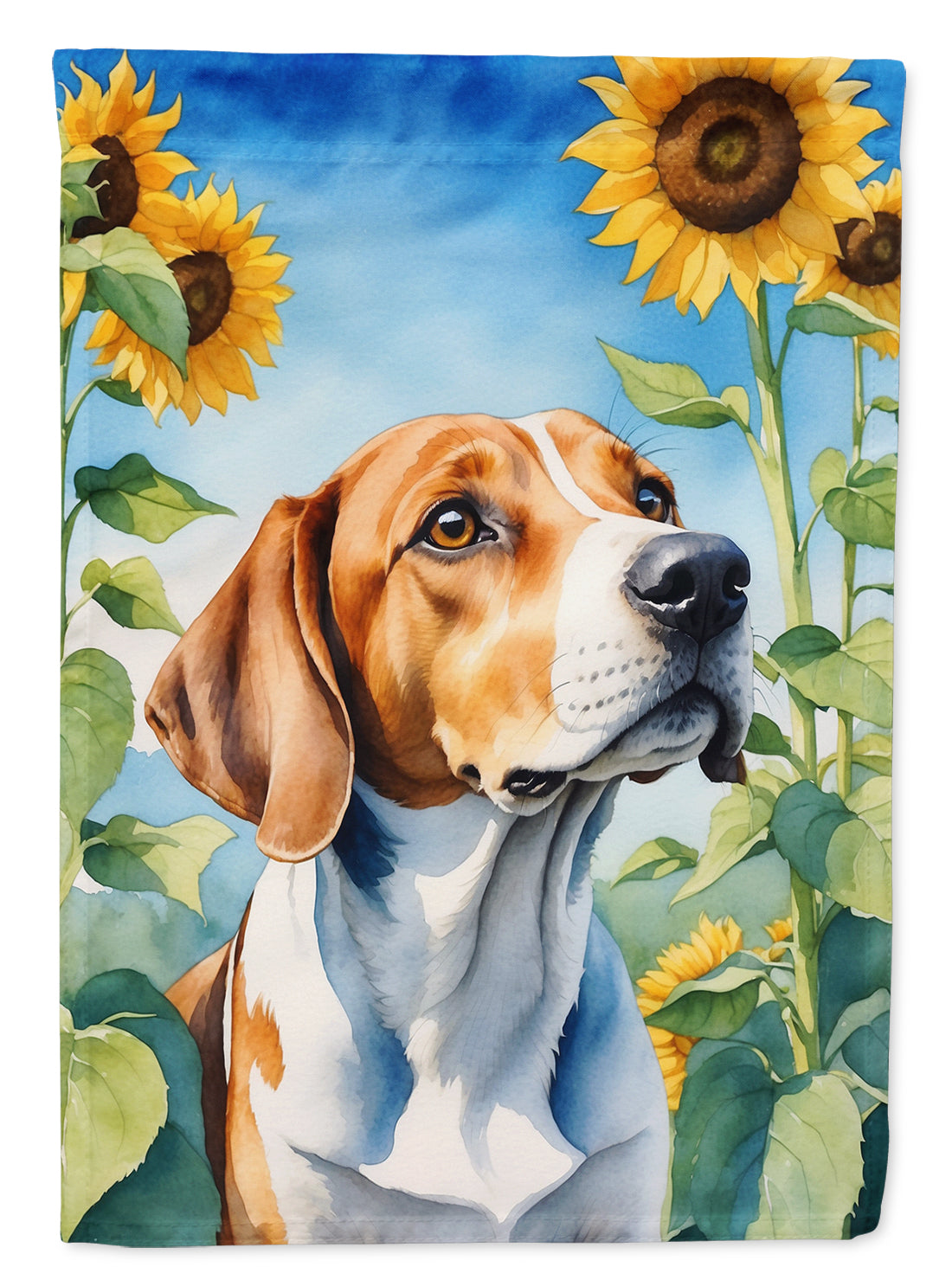 Buy this English Foxhound in Sunflowers House Flag