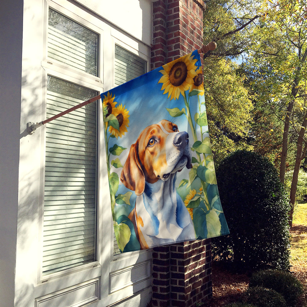 Buy this English Foxhound in Sunflowers House Flag