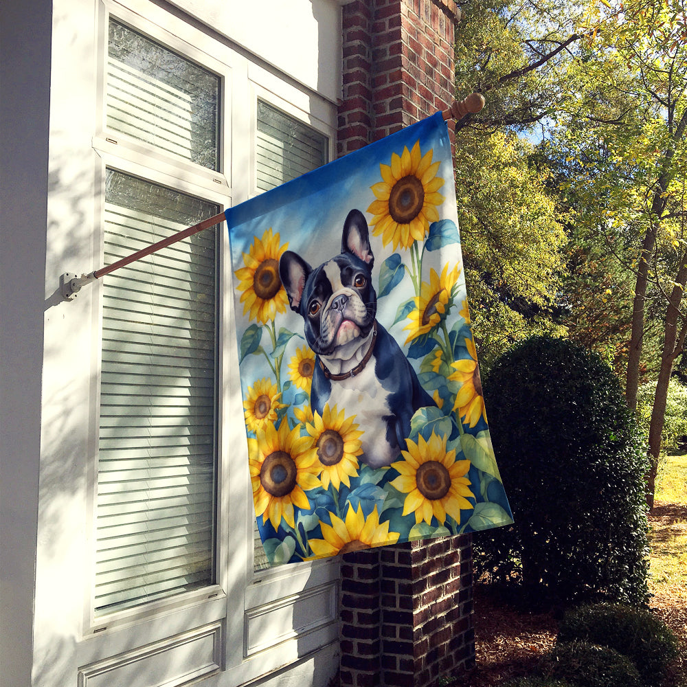 Buy this French Bulldog in Sunflowers House Flag