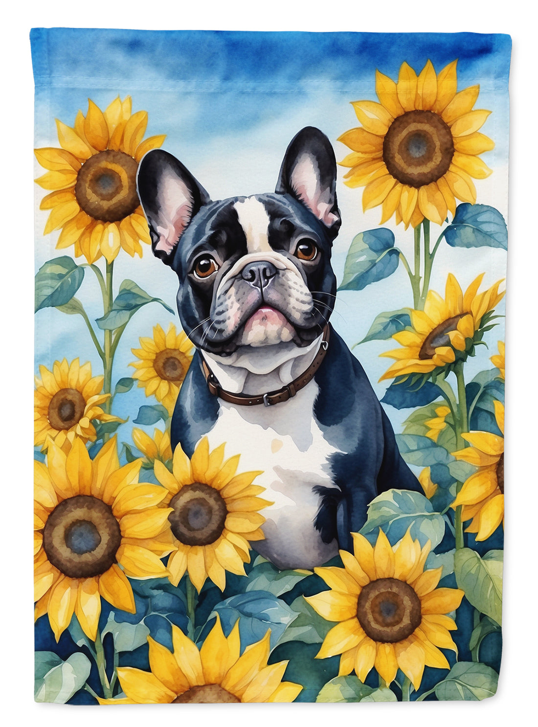 Buy this French Bulldog in Sunflowers Garden Flag