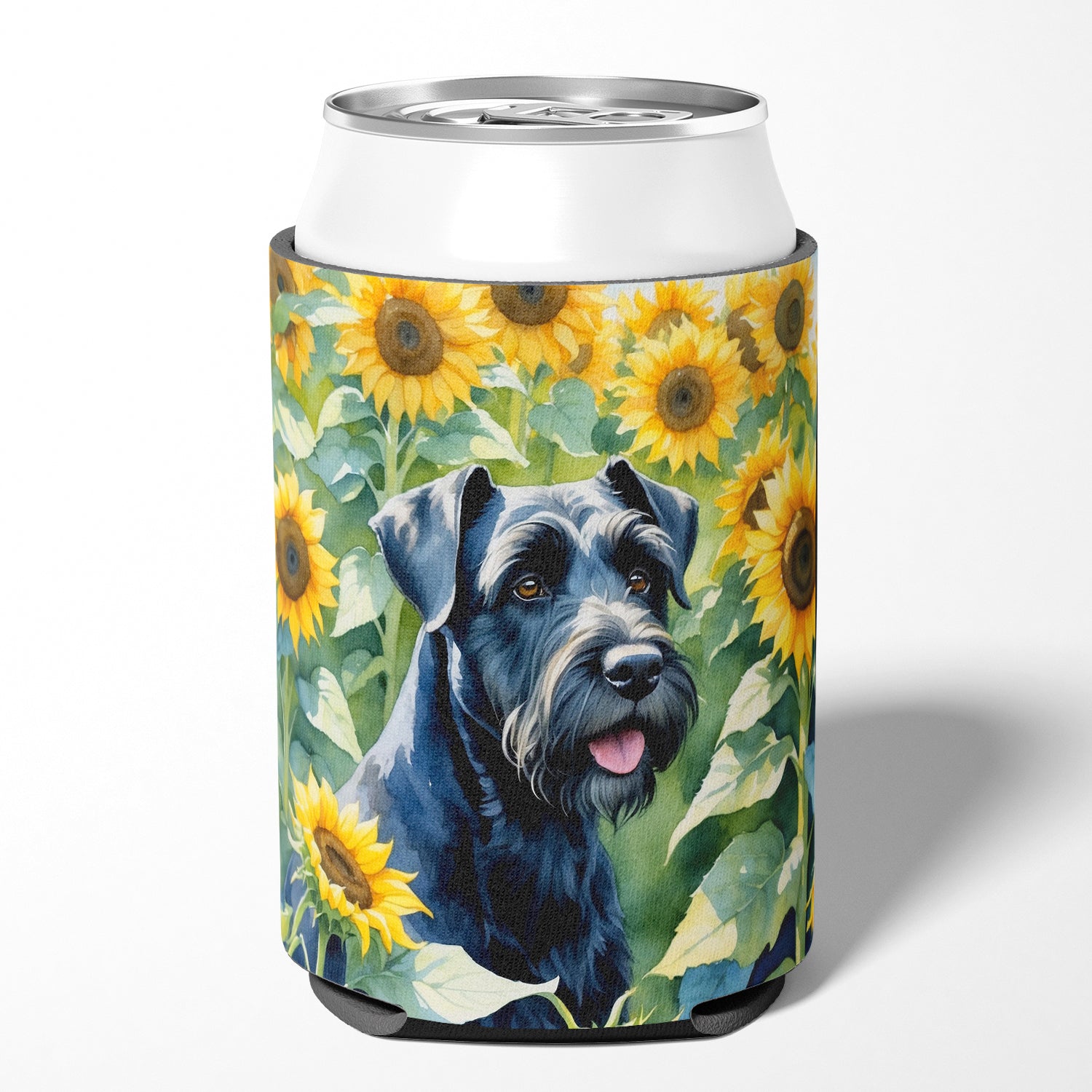 Buy this Giant Schnauzer in Sunflowers Can or Bottle Hugger