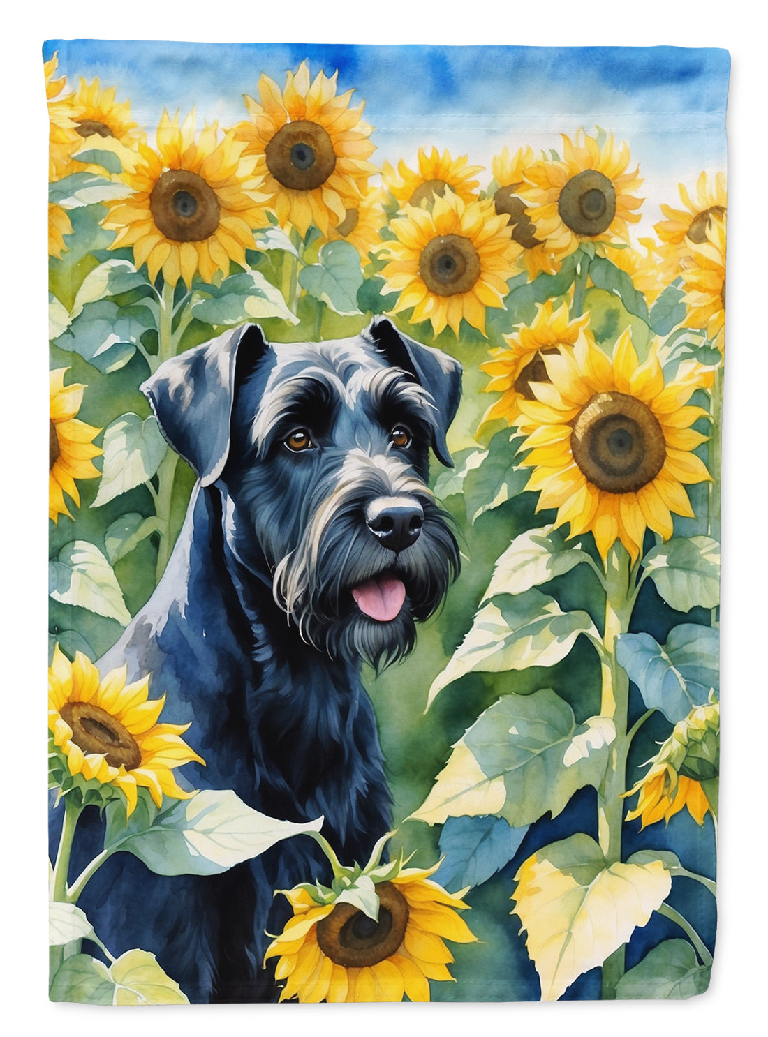 Buy this Giant Schnauzer in Sunflowers House Flag