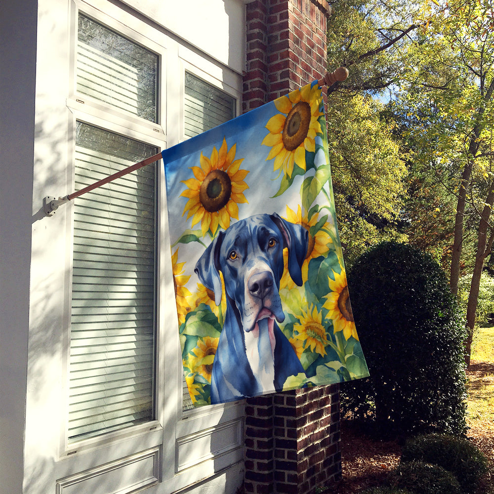 Buy this Great Dane in Sunflowers House Flag