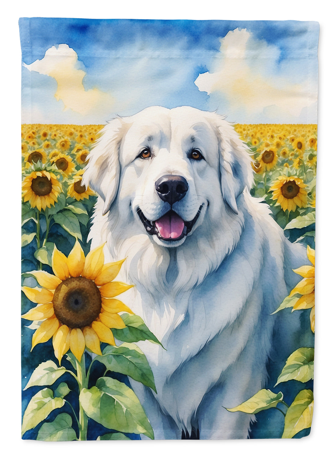 Buy this Great Pyrenees in Sunflowers Garden Flag