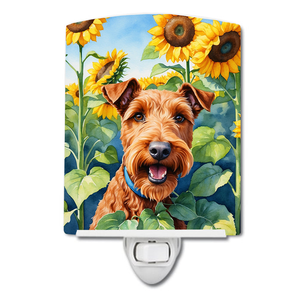 Buy this Irish Terrier in Sunflowers Ceramic Night Light