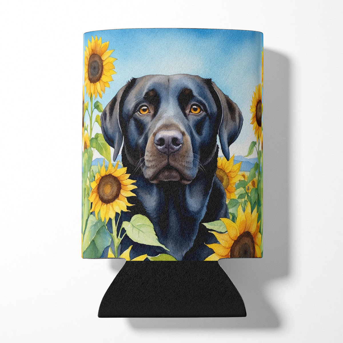 Buy this Labrador Retriever in Sunflowers Can or Bottle Hugger