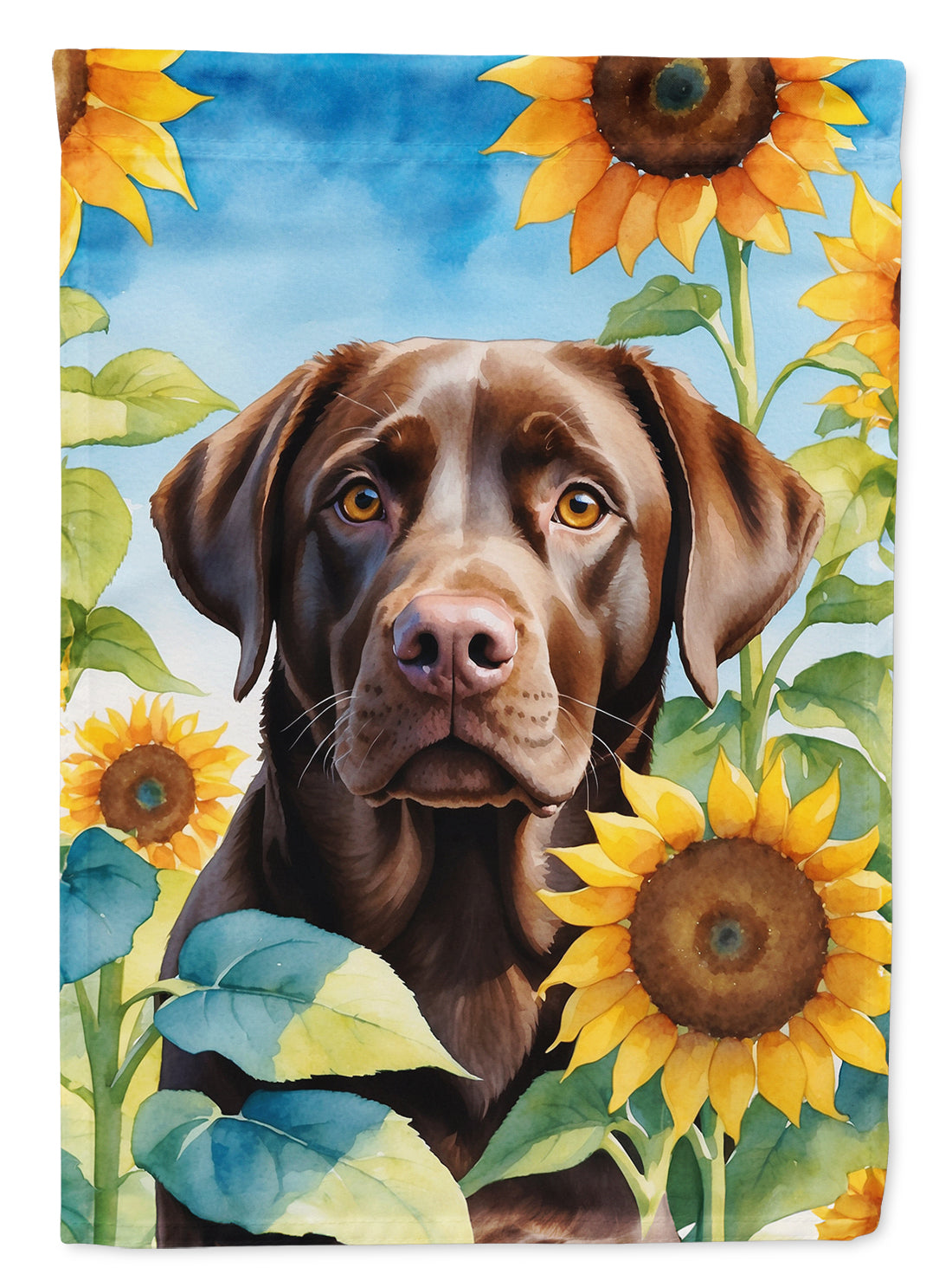 Buy this Labrador Retriever in Sunflowers House Flag