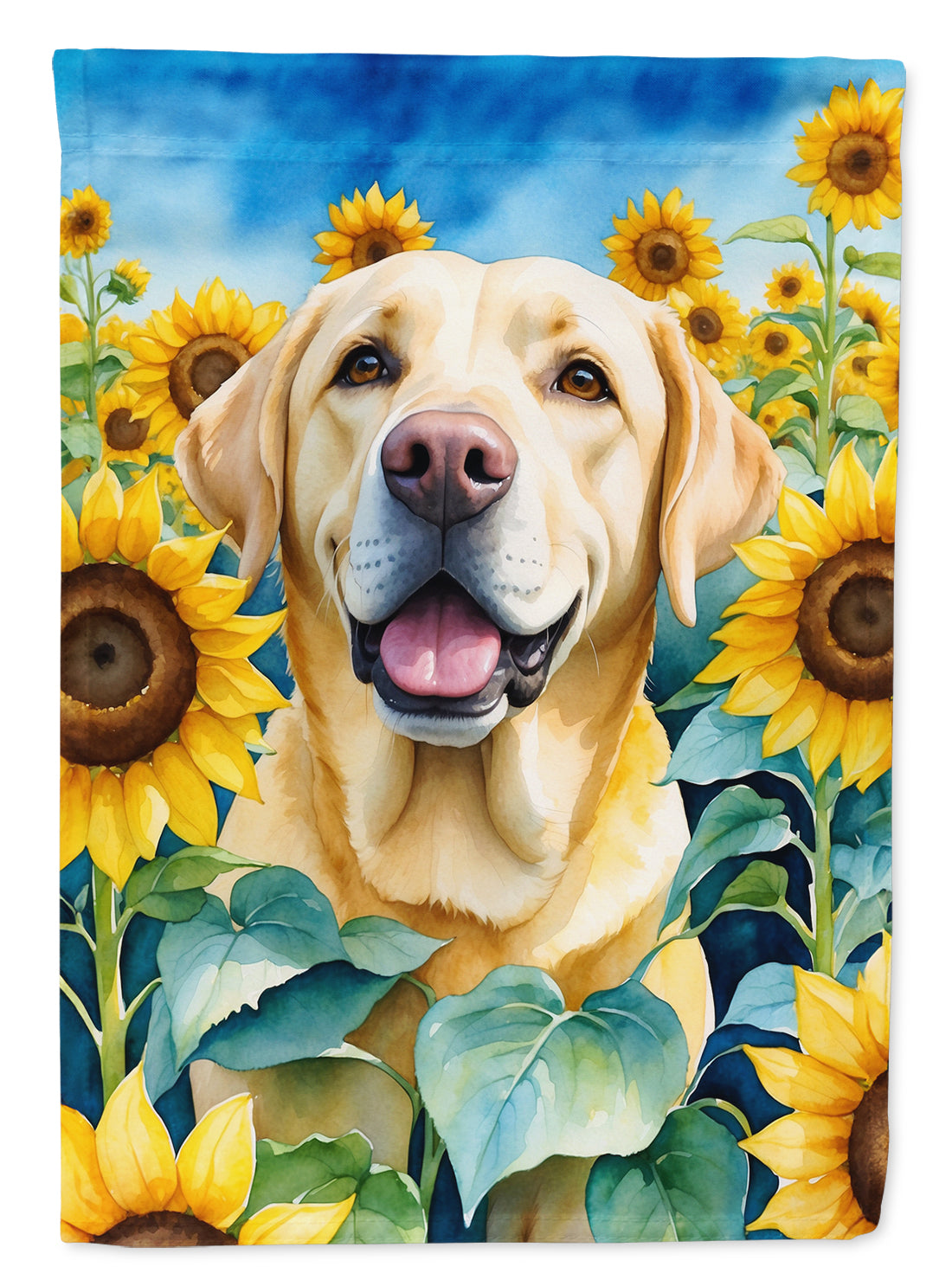 Buy this Labrador Retriever in Sunflowers House Flag