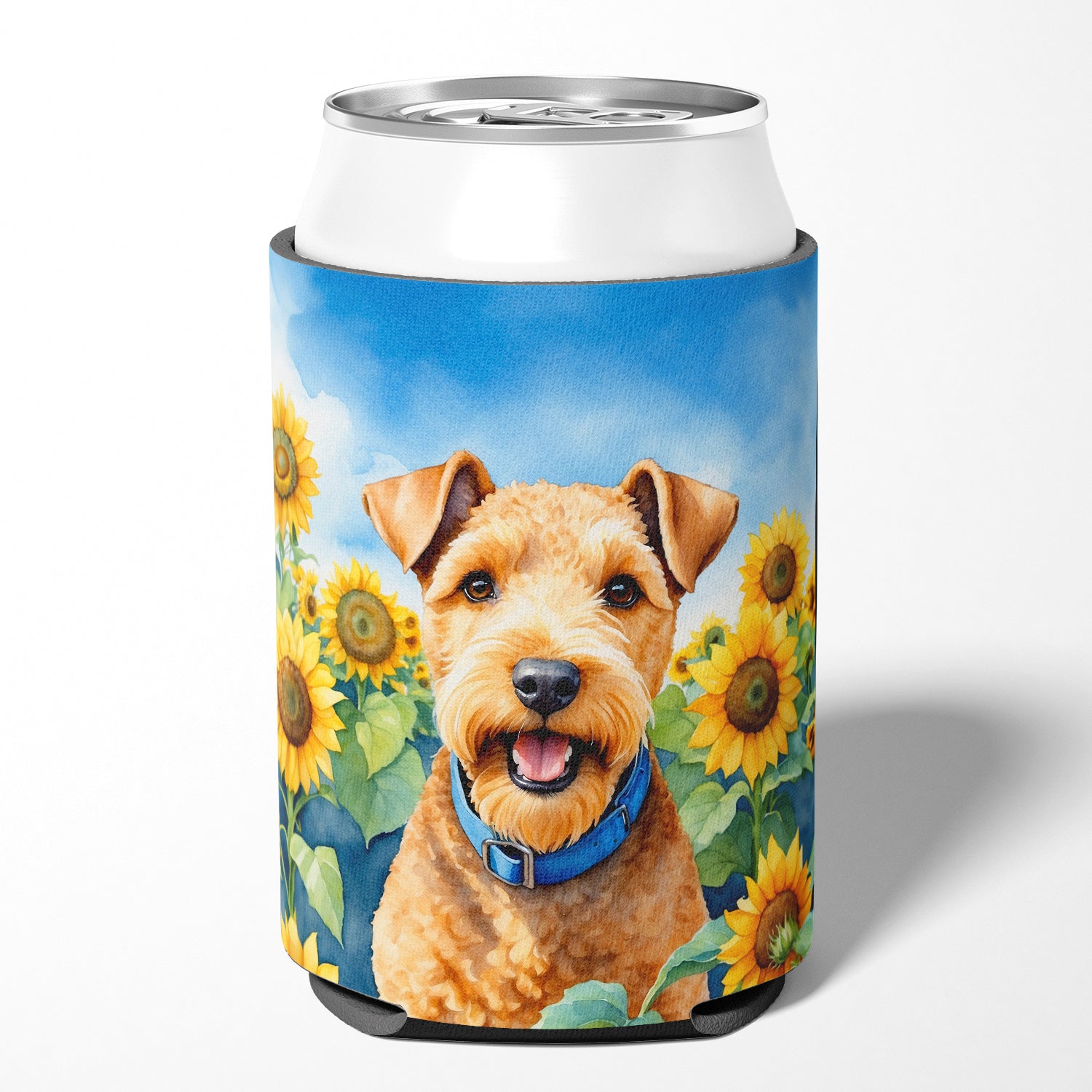 Buy this Lakeland Terrier in Sunflowers Can or Bottle Hugger