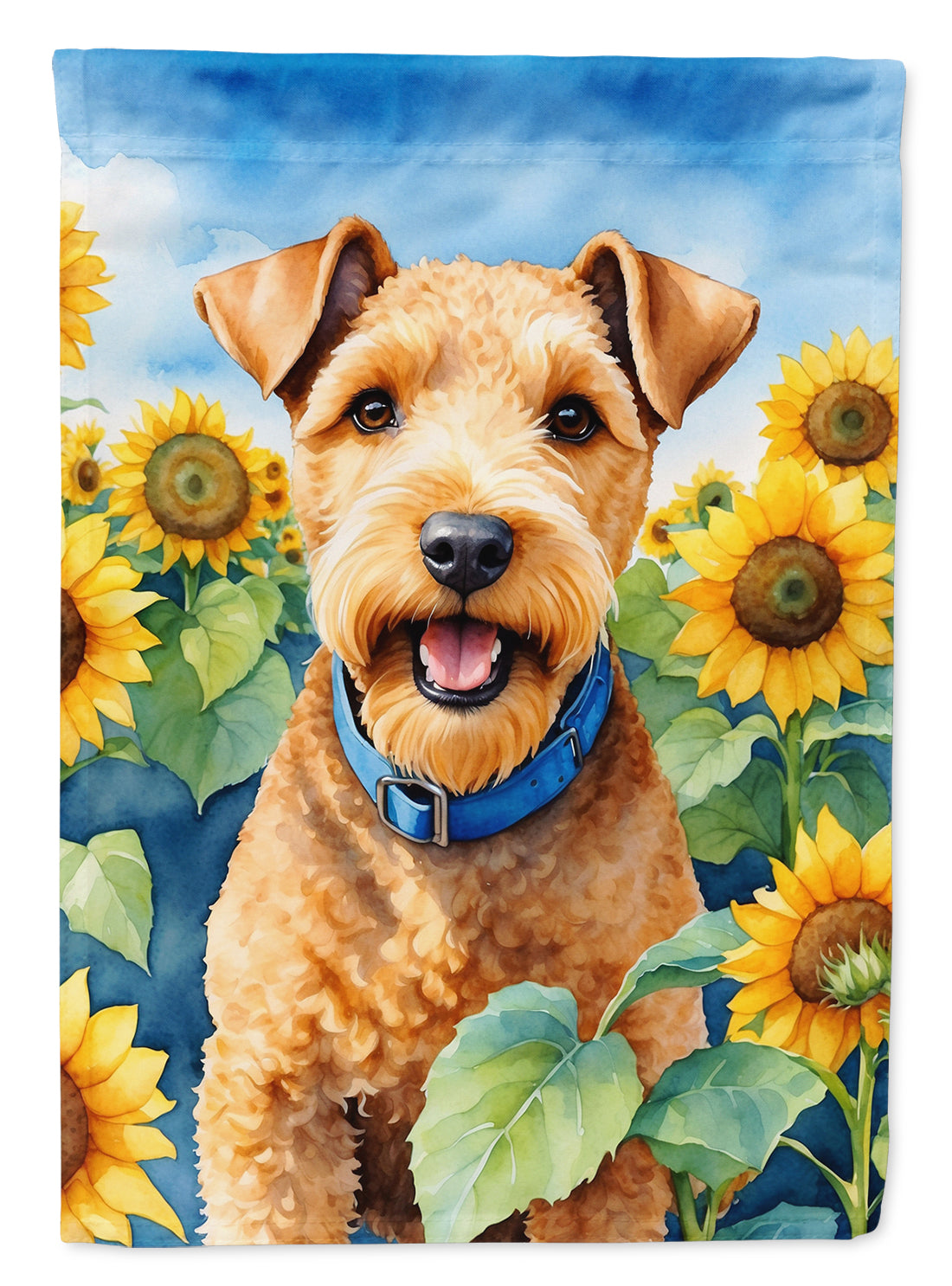 Buy this Lakeland Terrier in Sunflowers House Flag