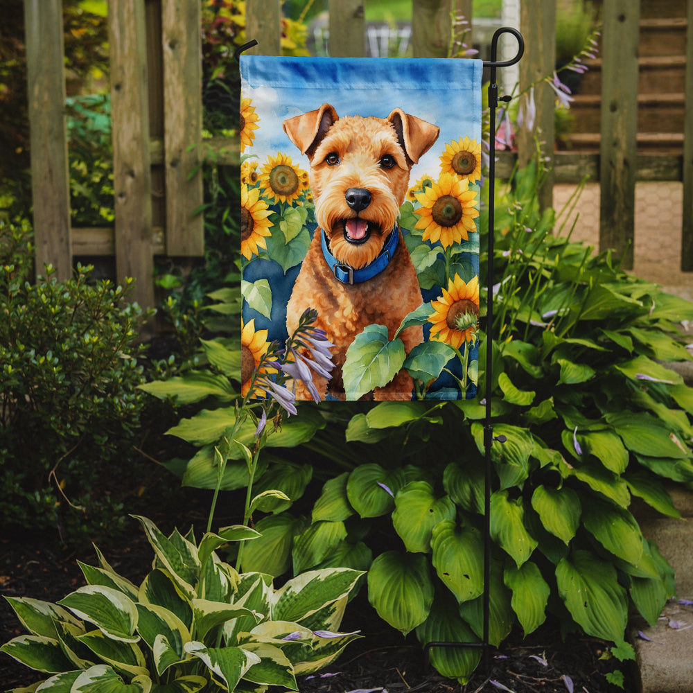 Lakeland Terrier in Sunflowers Garden Flag