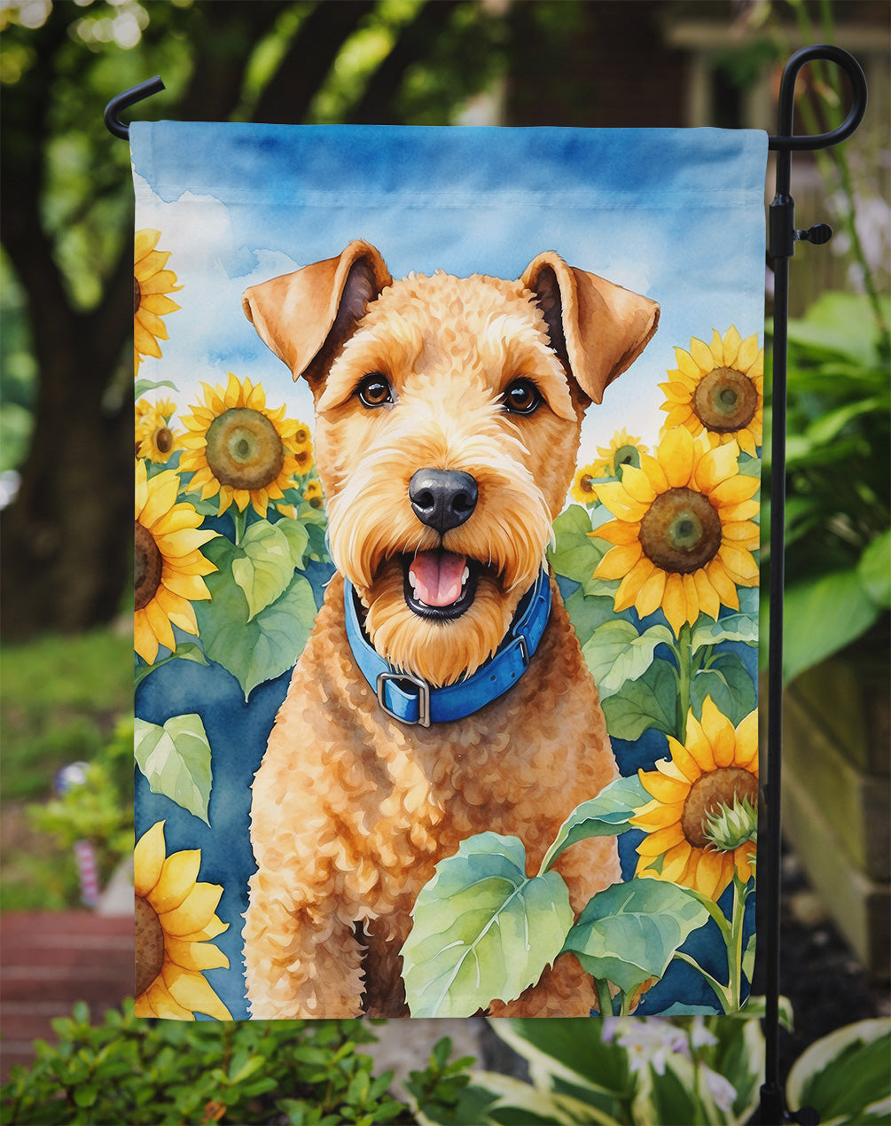 Lakeland Terrier in Sunflowers Garden Flag