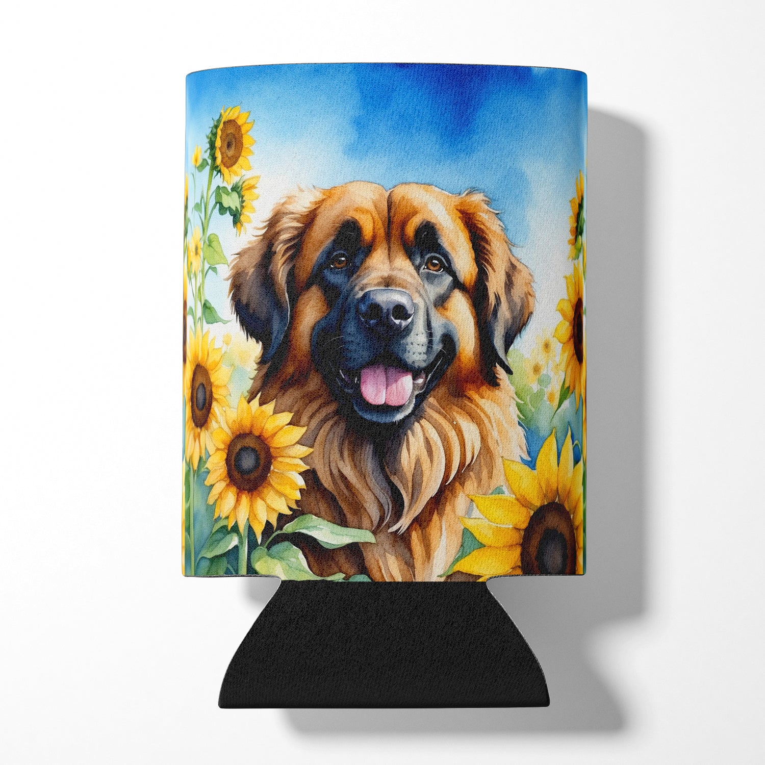 Buy this Leonberger in Sunflowers Can or Bottle Hugger