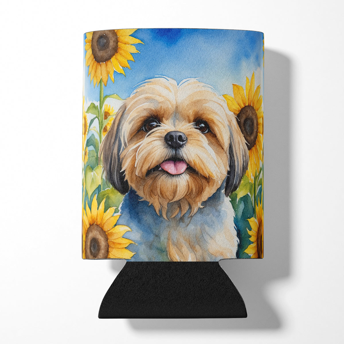 Buy this Lhasa Apso in Sunflowers Can or Bottle Hugger