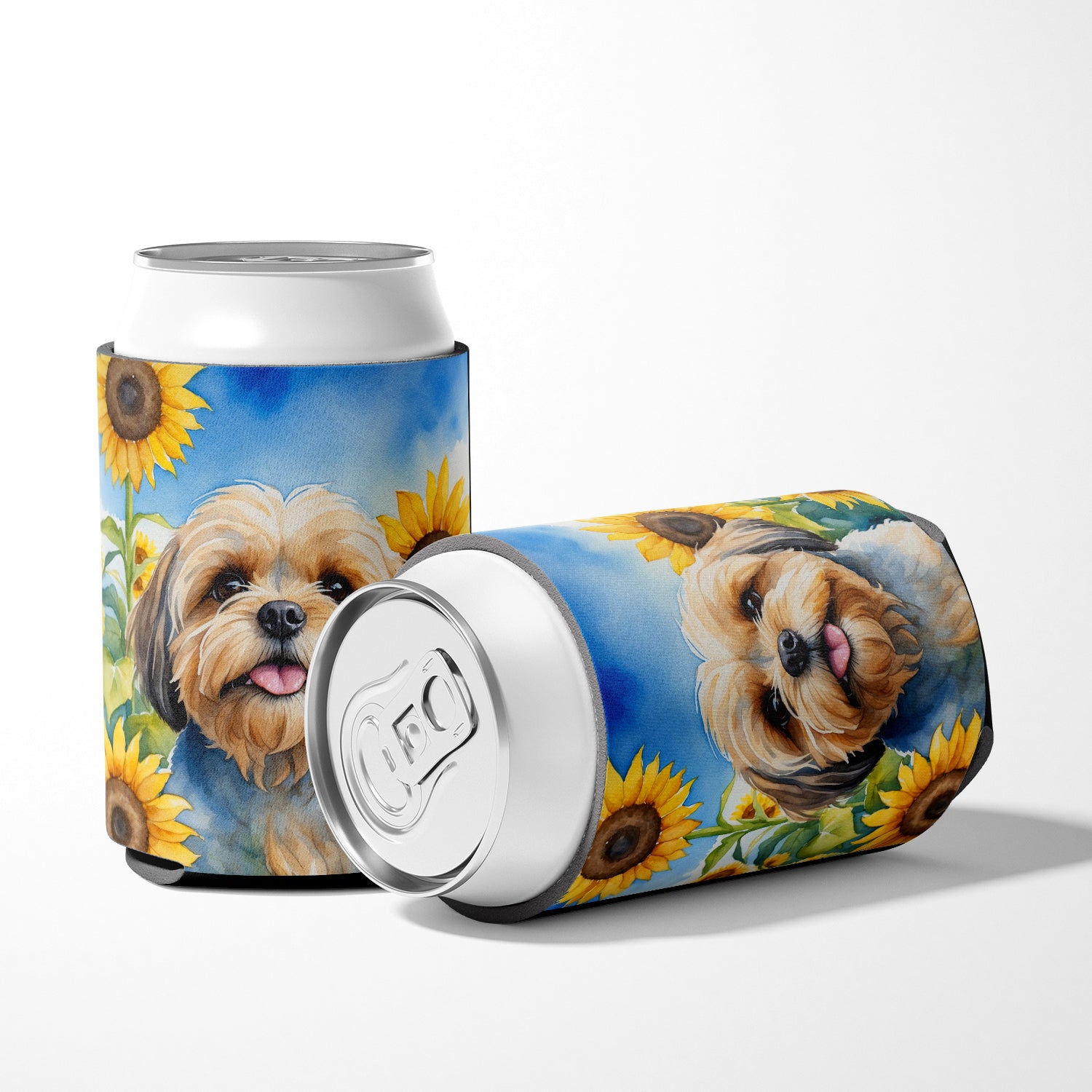 Lhasa Apso in Sunflowers Can or Bottle Hugger