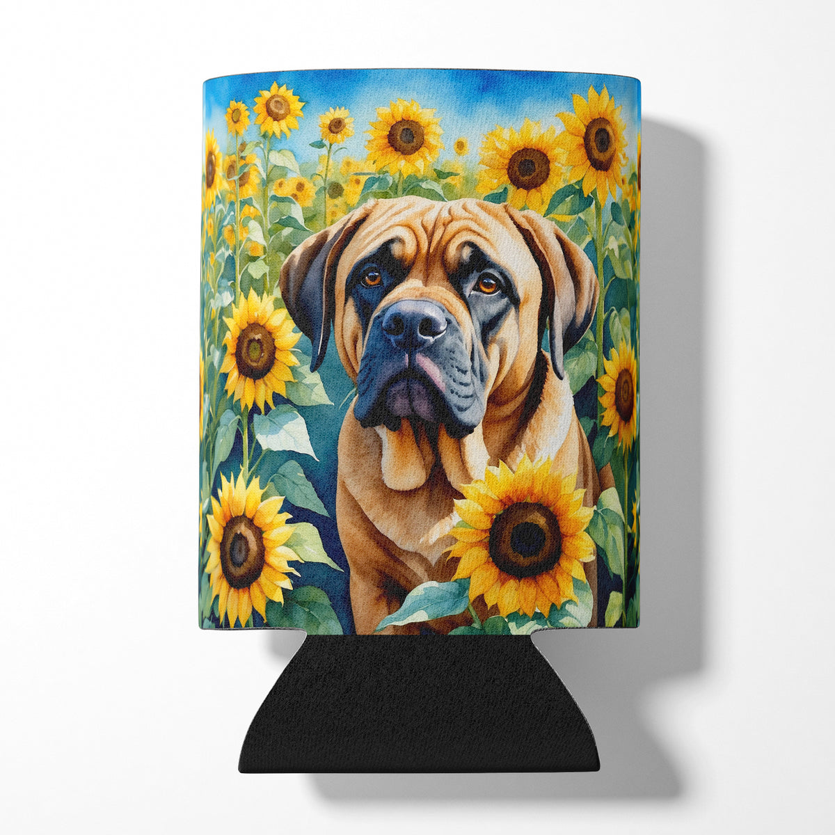 Buy this Mastiff in Sunflowers Can or Bottle Hugger