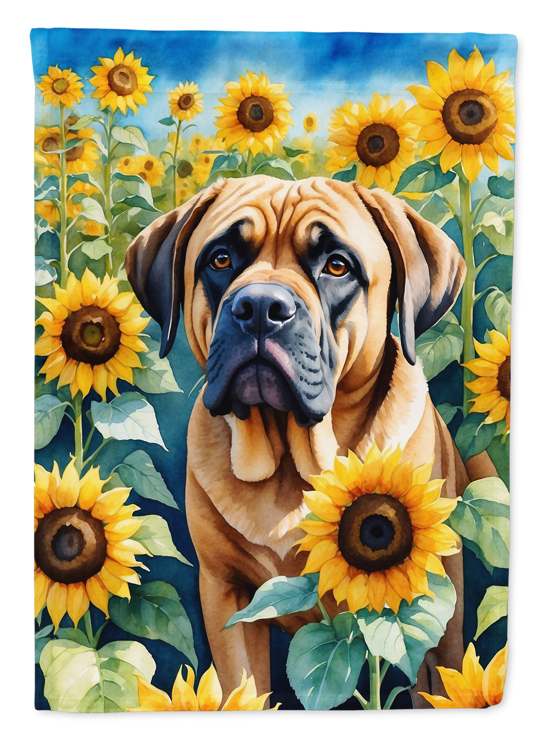 Buy this Mastiff in Sunflowers House Flag