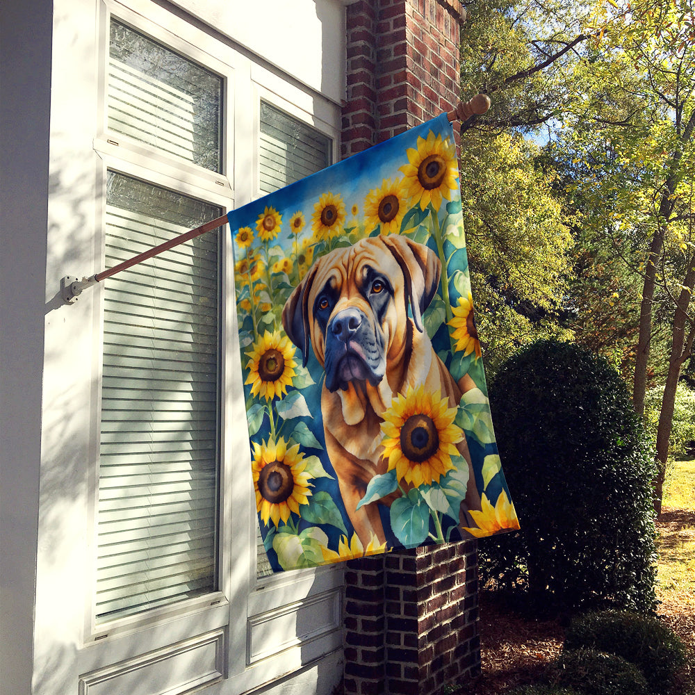 Buy this Mastiff in Sunflowers House Flag