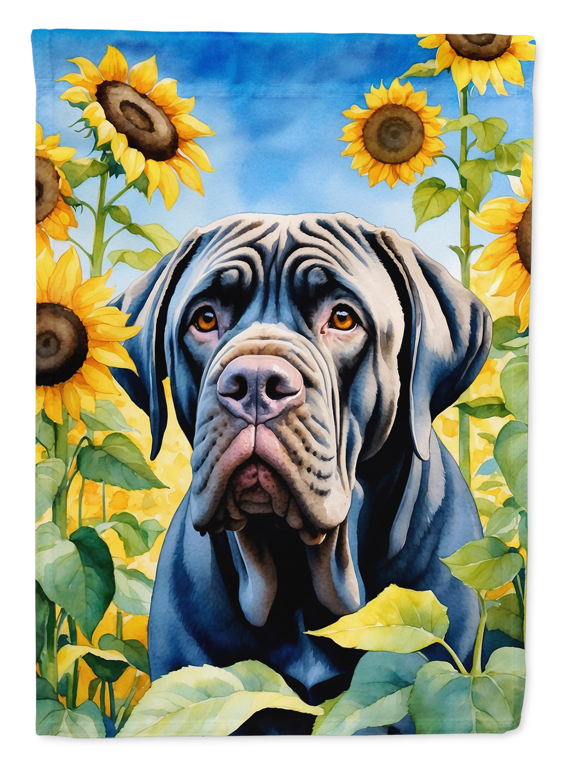 Buy this Neapolitan Mastiff in Sunflowers House Flag
