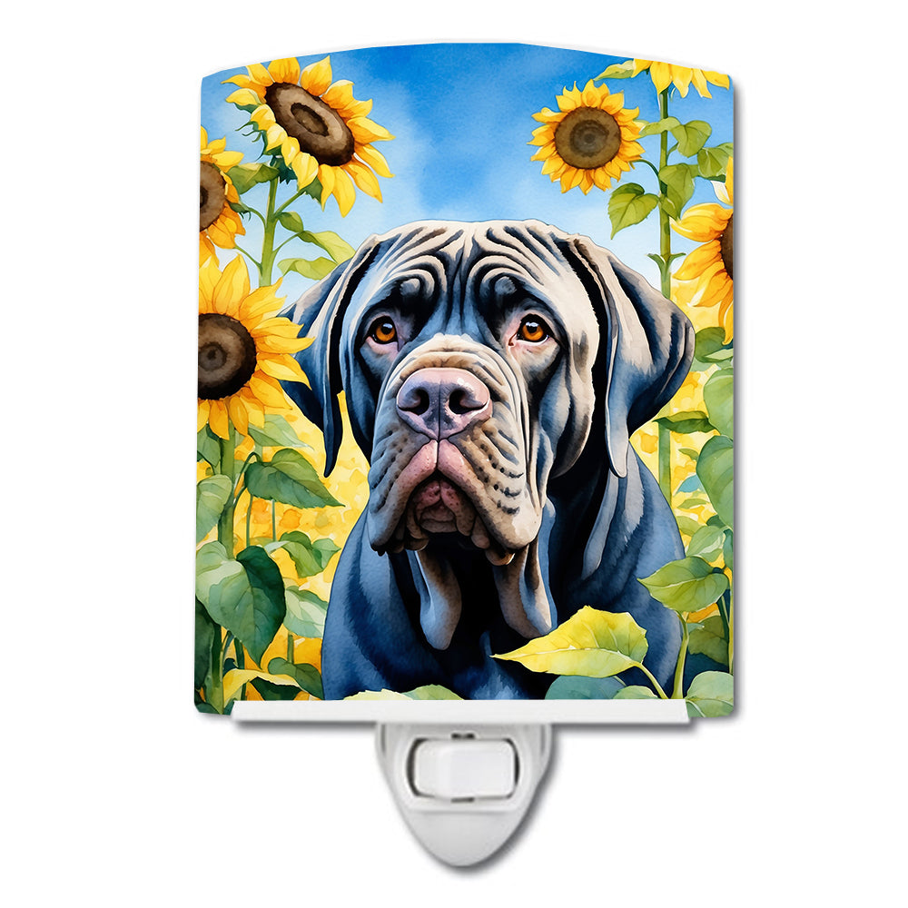 Buy this Neapolitan Mastiff in Sunflowers Ceramic Night Light