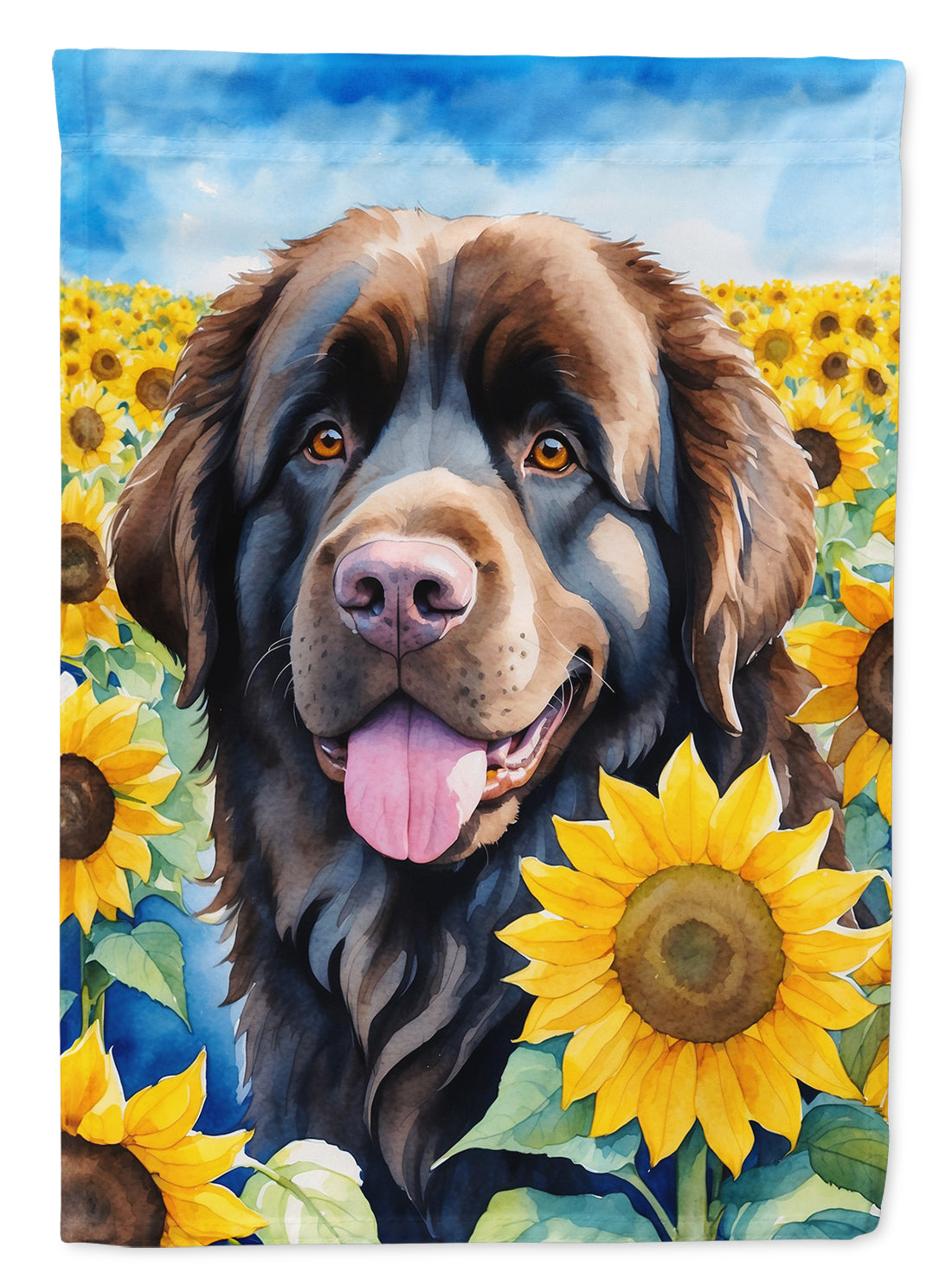 Buy this Newfoundland in Sunflowers House Flag