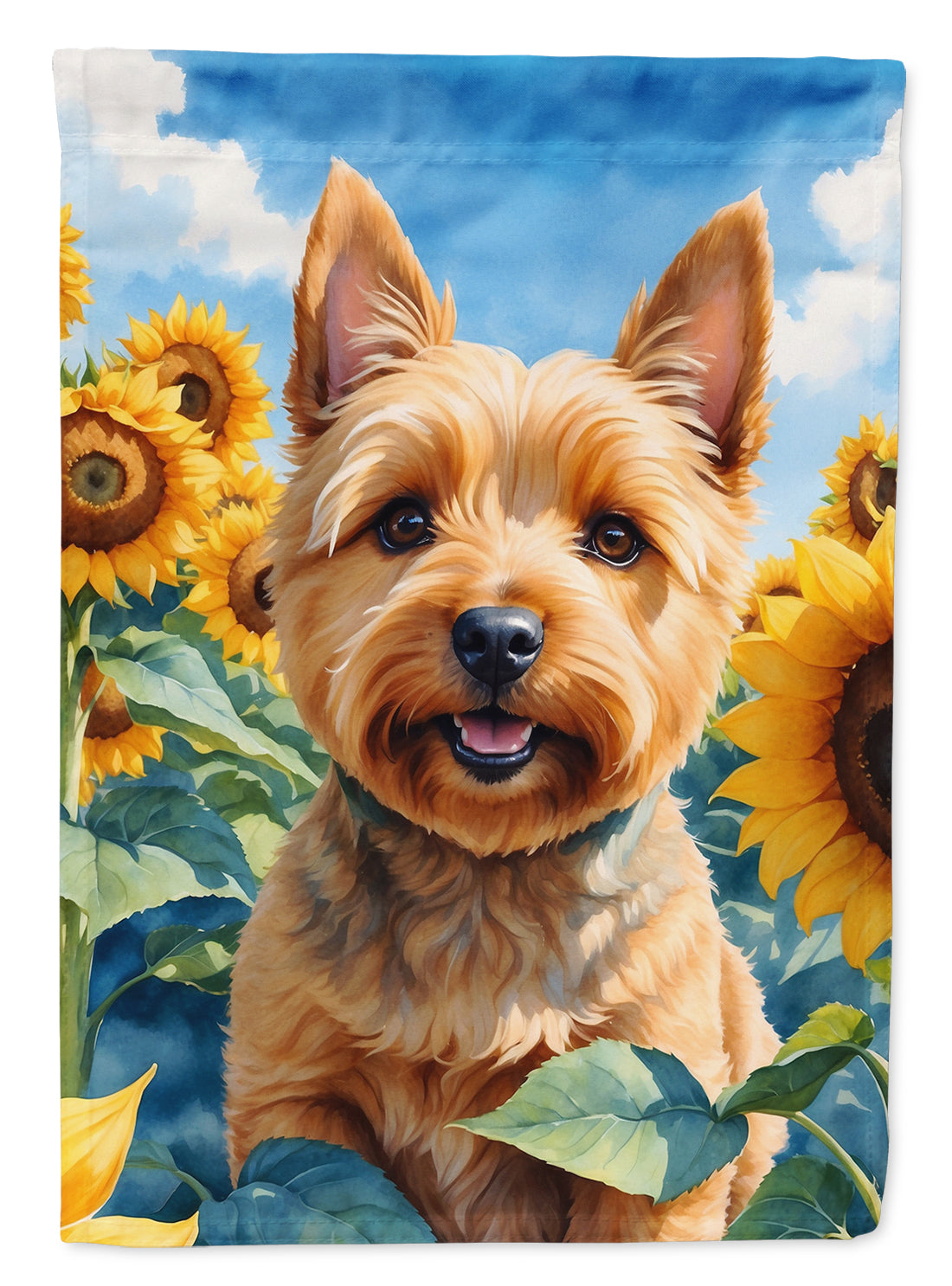 Buy this Norwich Terrier in Sunflowers Garden Flag