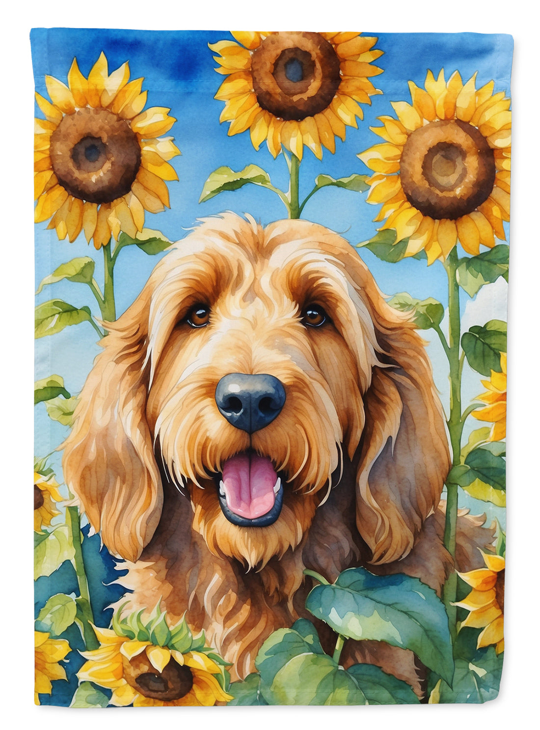 Buy this Otterhound in Sunflowers House Flag
