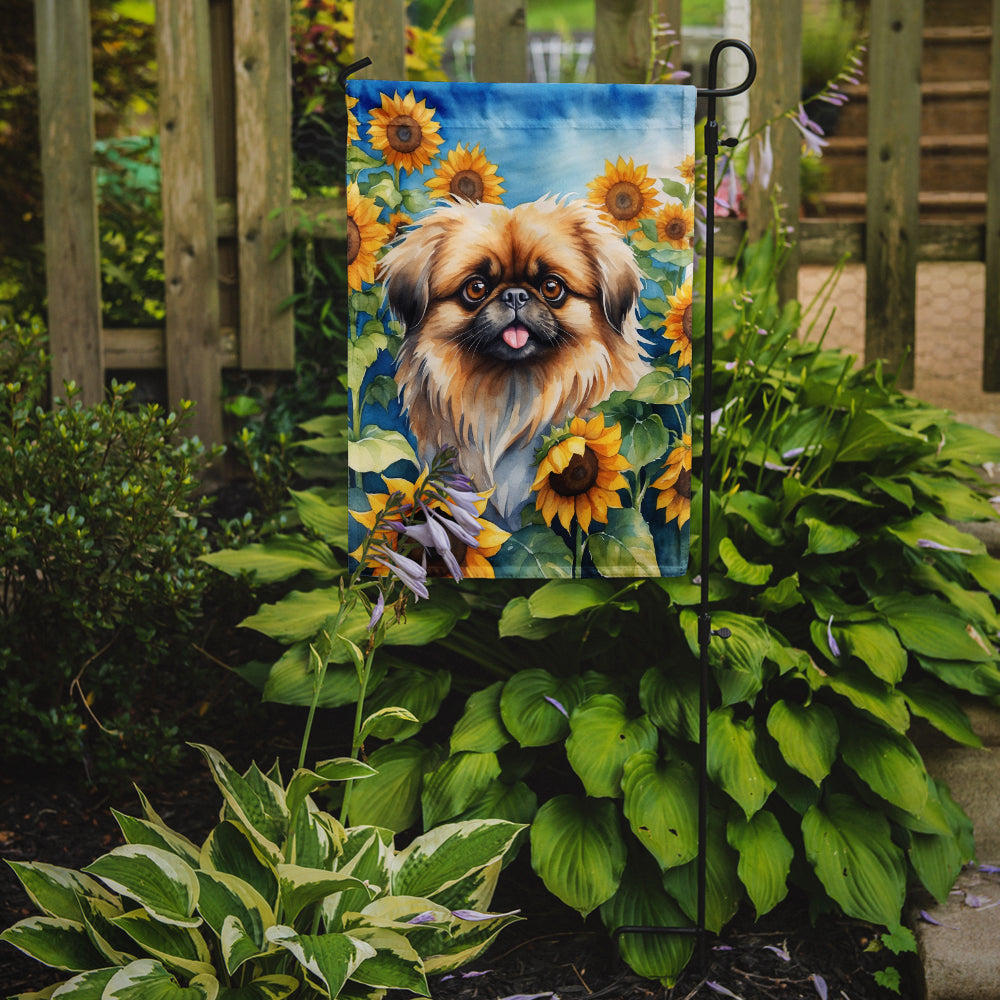 Buy this Pekingese in Sunflowers Garden Flag