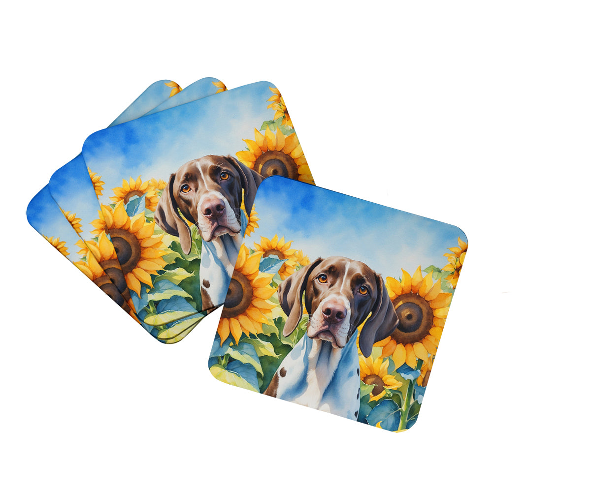 Buy this Pointer in Sunflowers Foam Coasters