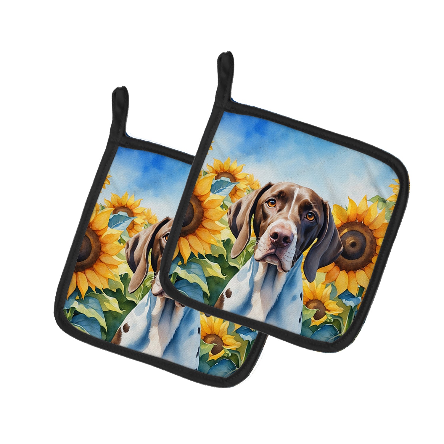 Buy this Pointer in Sunflowers Pair of Pot Holders