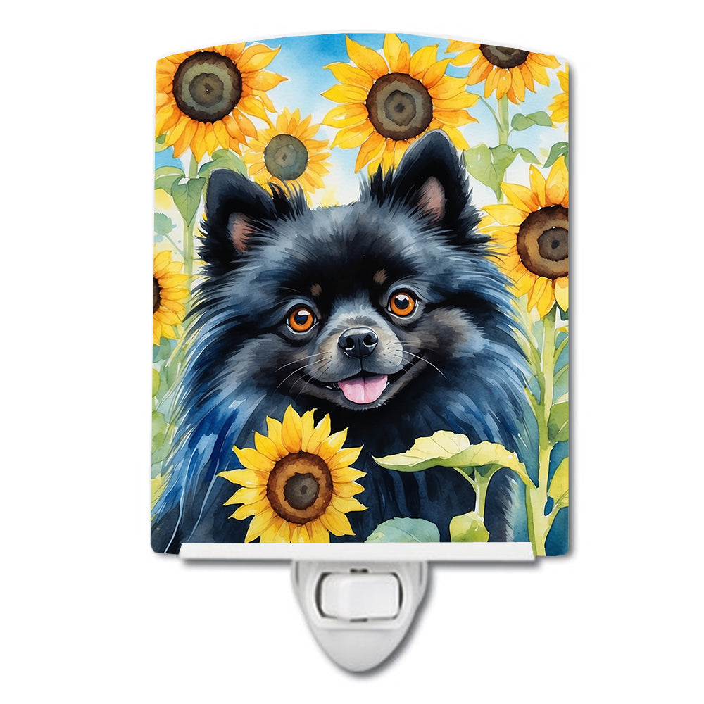 Buy this Pomeranian in Sunflowers Ceramic Night Light