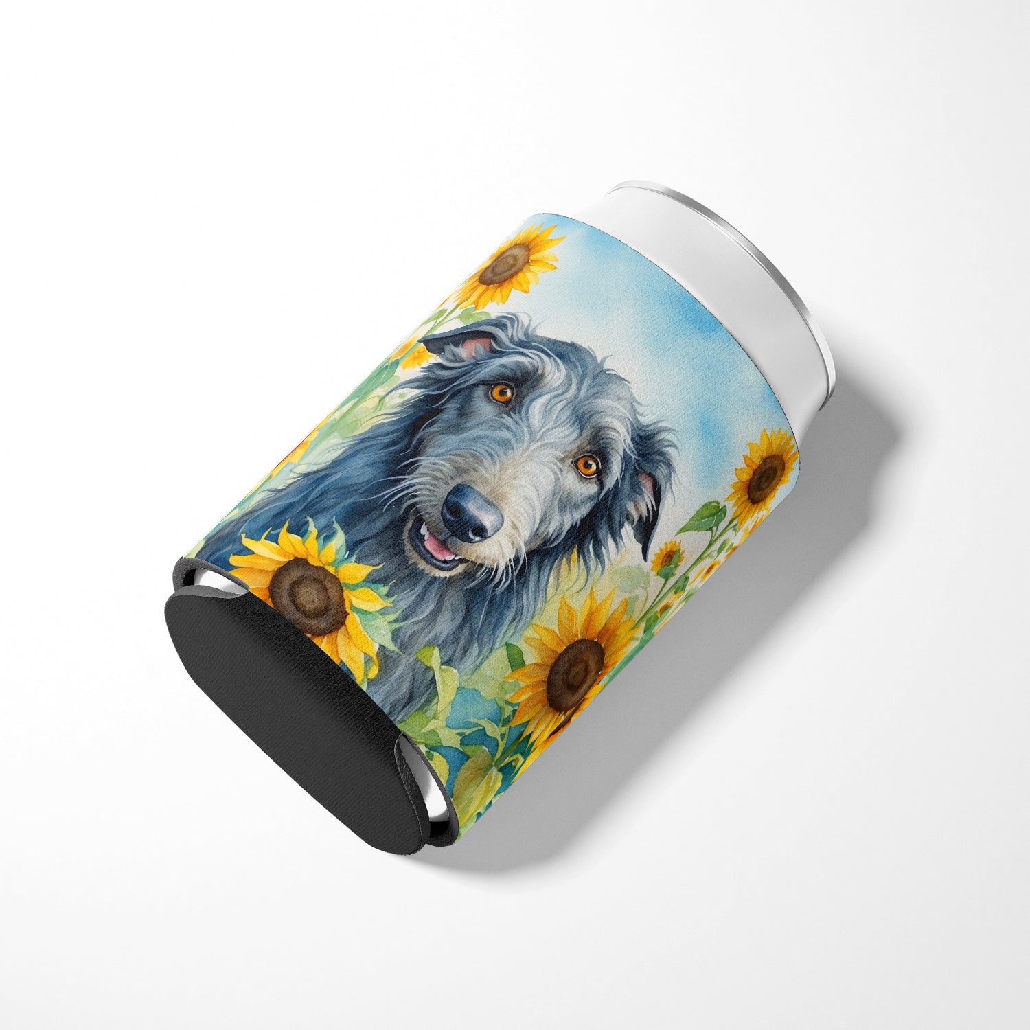Scottish Deerhound in Sunflowers Can or Bottle Hugger
