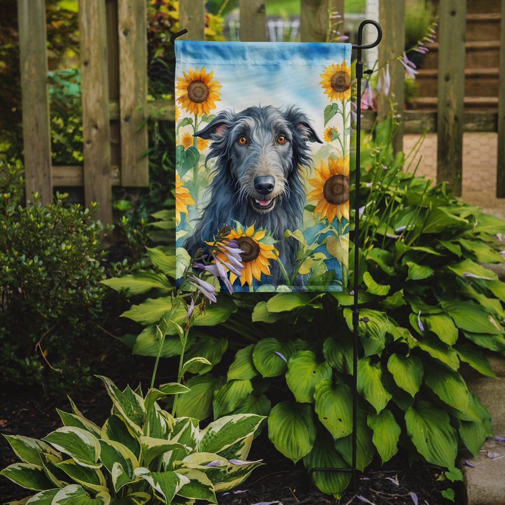 Buy this Scottish Deerhound in Sunflowers Garden Flag
