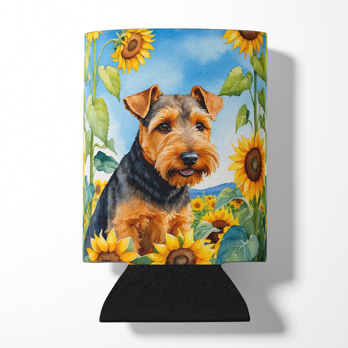 Buy this Welsh Terrier in Sunflowers Can or Bottle Hugger