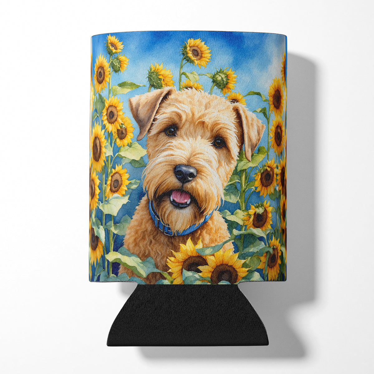 Buy this Wheaten Terrier in Sunflowers Can or Bottle Hugger