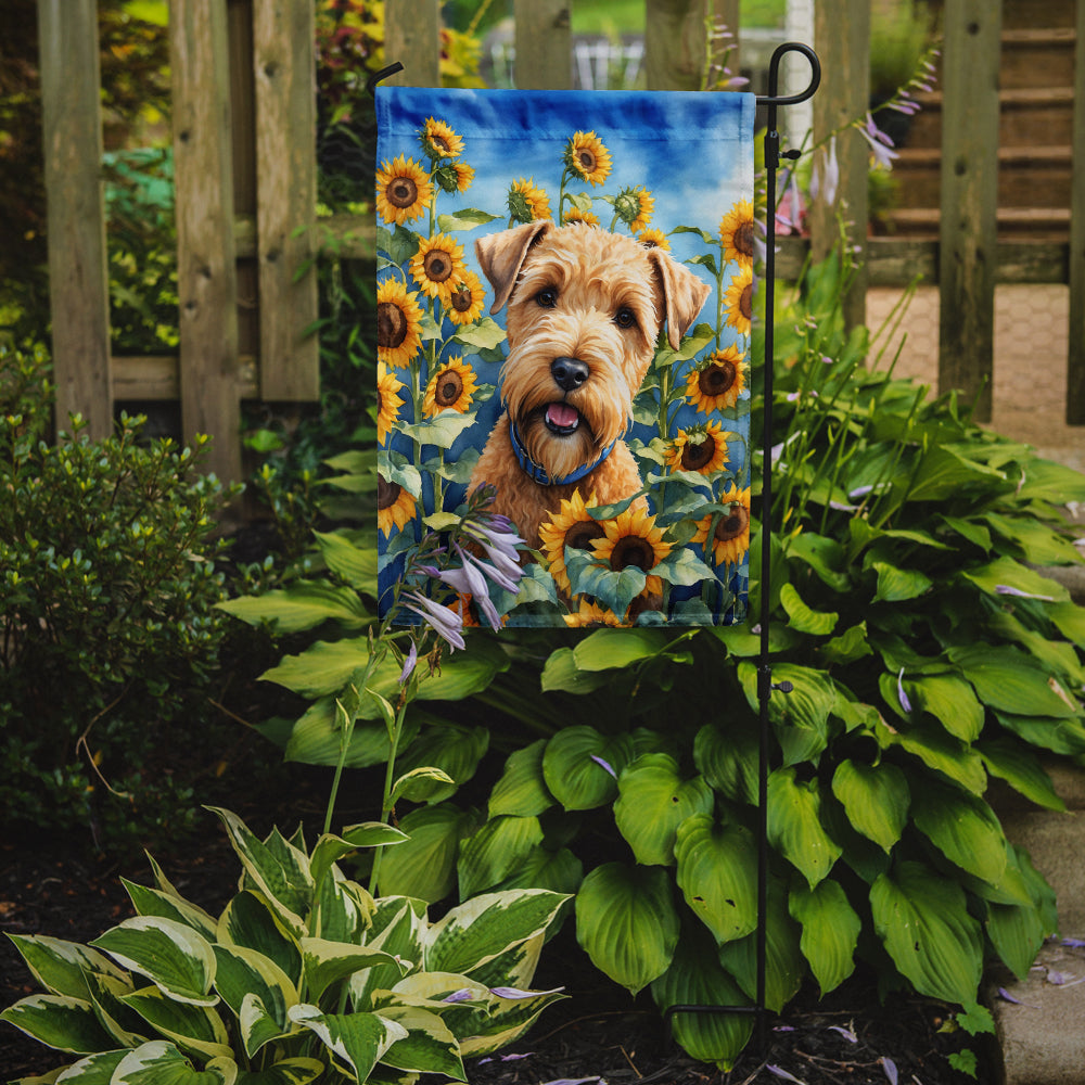 Buy this Wheaten Terrier in Sunflowers Garden Flag