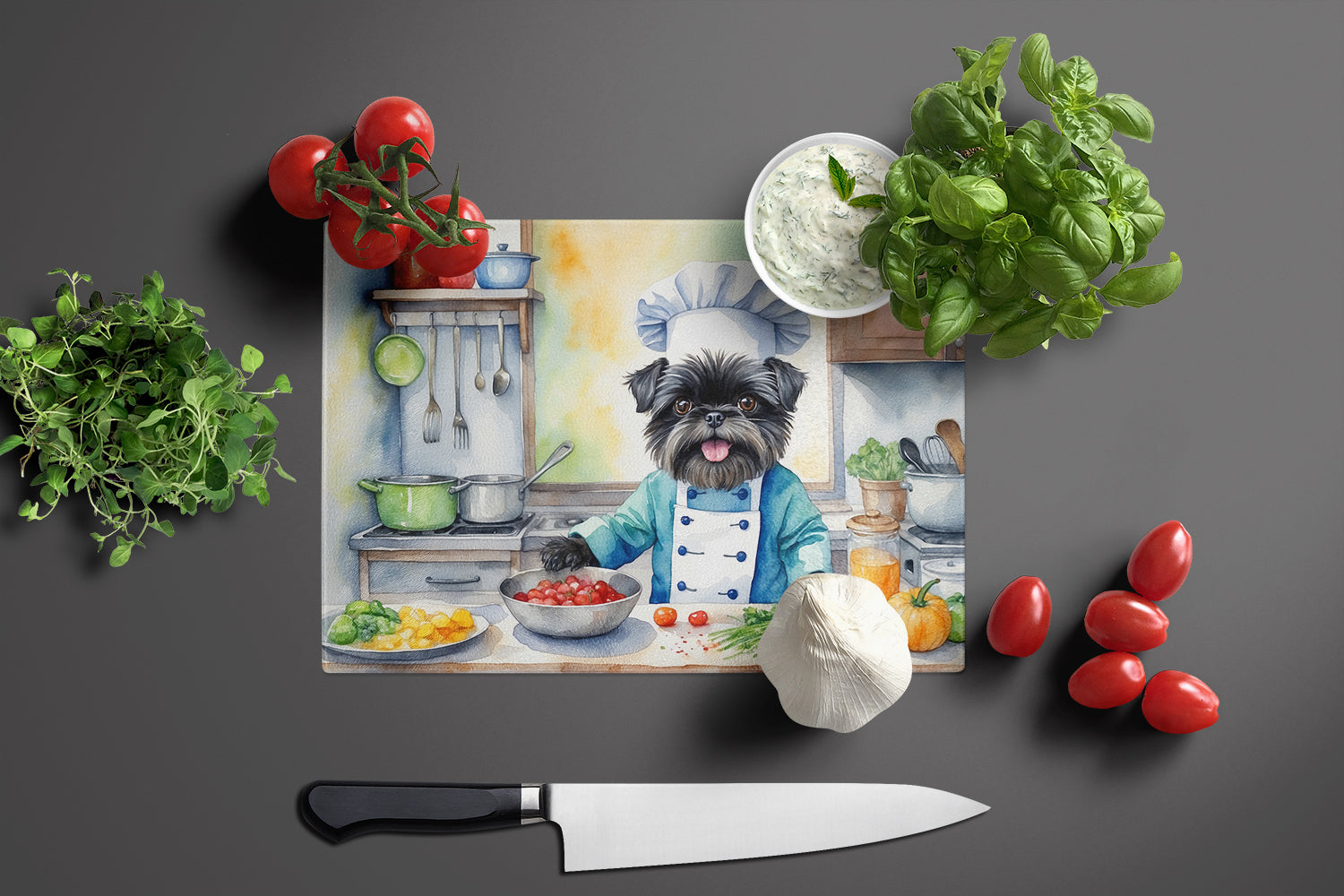 Buy this Affenpinscher The Chef Glass Cutting Board