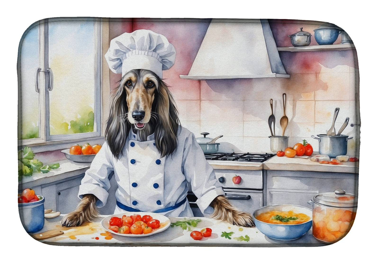 Buy this Afghan Hound The Chef Dish Drying Mat