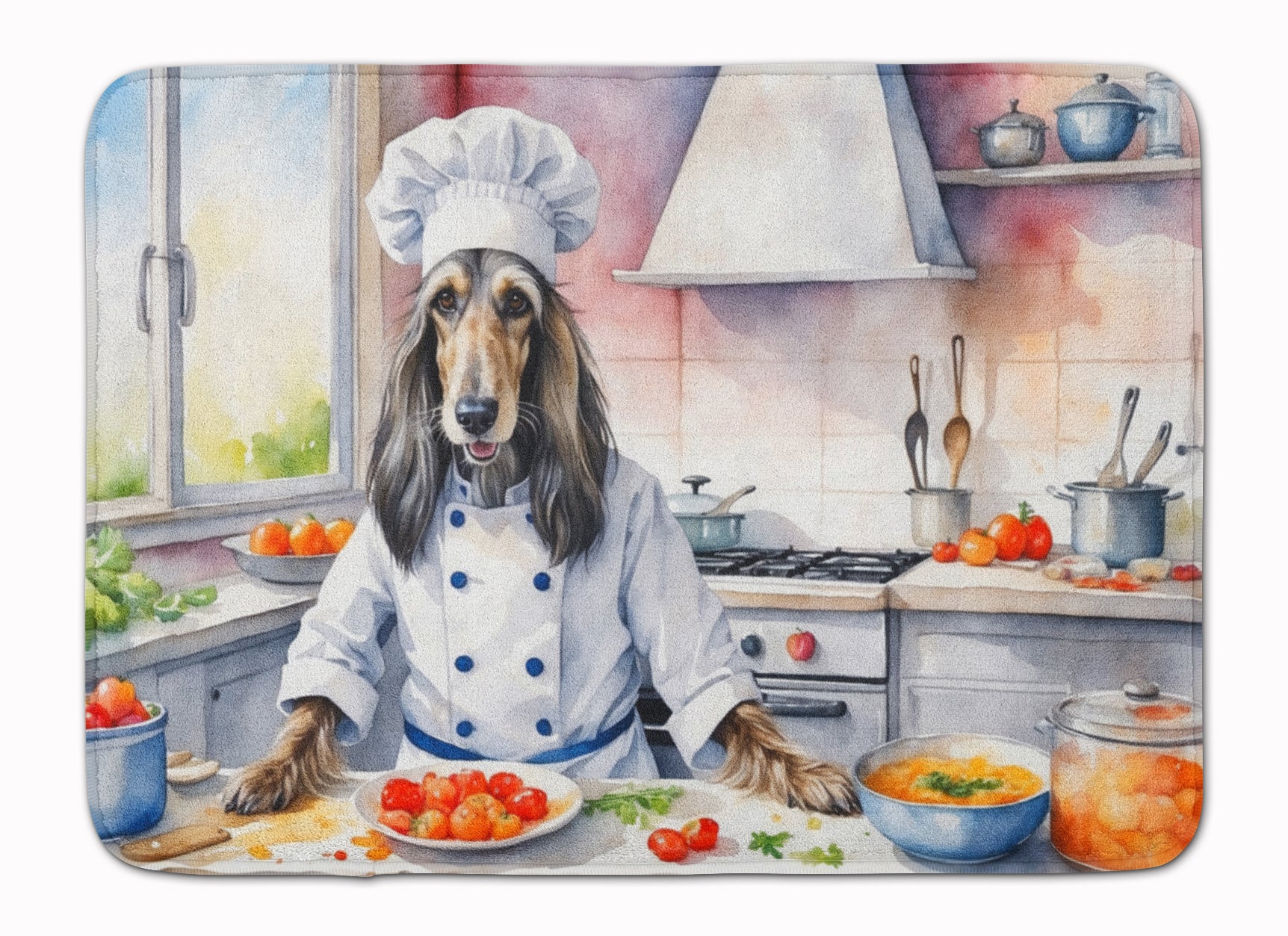 Buy this Afghan Hound The Chef Memory Foam Kitchen Mat
