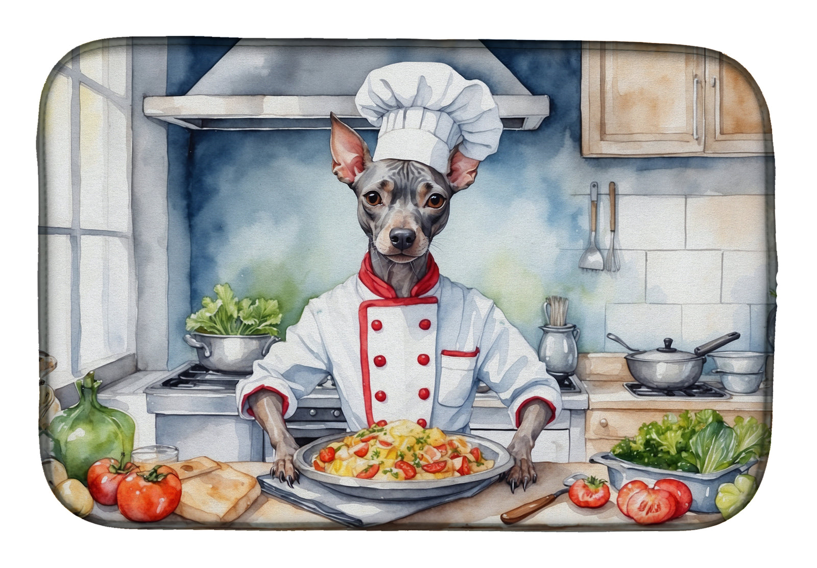Buy this American Hairless Terrier The Chef Dish Drying Mat