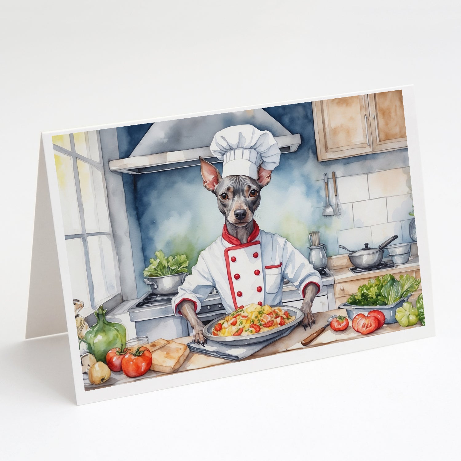 Buy this American Hairless Terrier The Chef Greeting Cards Pack of 8
