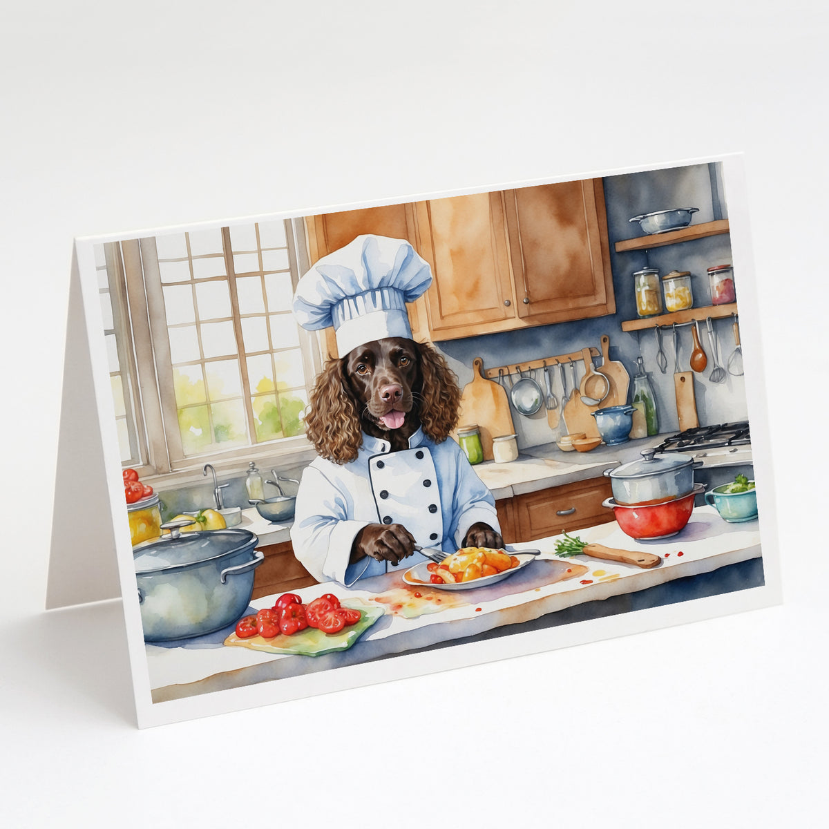 Buy this American Water Spaniel The Chef Greeting Cards Pack of 8